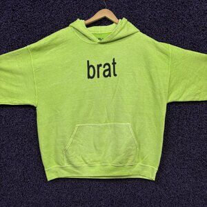 CharliXCX brat Album Spell-Out Electropop Dance Hoodie S/M